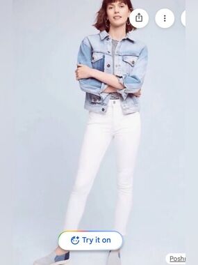 Citizens of Humanity Carlie High Rise Crop Skinny Jeans in White - 25